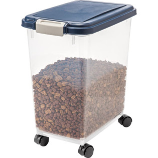 Pet Food Storage Container with Attachable Casters
